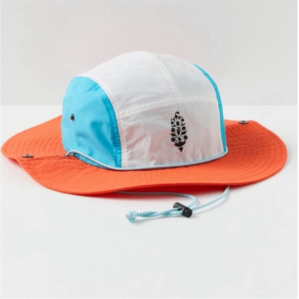 Free People Blue and Orange Hat Sun Hiking Hat